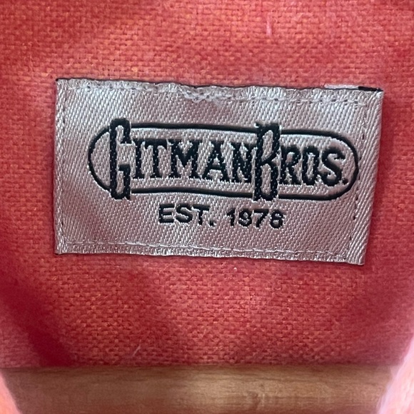 Gitman Bros Men’s Vintage Orange Flannel Button Down Shirt Size L Made In USA - Picture 3 of 5